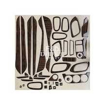 Peugeot 301 Torpido Konsol Trim Göğüs Maun Kaplama Koyu Meşe Renk Seti