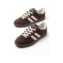 V.S.H Velvet Kadın Kahverengi Süet Kadın Retro Spor Ayakkabı Te02-2443