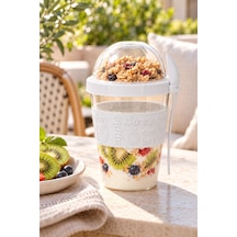 Emilahome Take'n Go 600 Ml Beslenme Kabı &yoğurt Kabı & Lunch Box Gri - 867618880 Gri