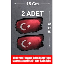 Türk Bayrağı Sticker - Türk - Bayrak - Ay Yıldız Sticker - Araba Oto Motosiklet Karavan Cam Kask Sticker - 01969 15x9 Cm