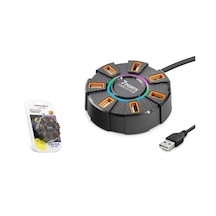 Hadron Hdx7035 Usb Hub 7-usb 1.2m Siyah
