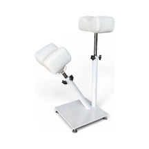 Hareketli Başlıklı İkili Pedikür Standı - Ayaklık - Beyaz Mc-4506