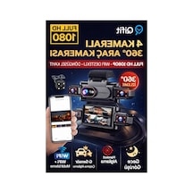 360 Derece 4 Kameralı Araç Kamerası, Full Hd Ve Mobil İzleme