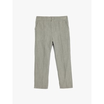 Koton Chino Okul Pantolonu Cep Detaylı Dar Kesim Gri 5wkg40001aw Gri