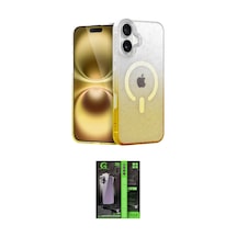 Cep 20-26 Apple Uyumlu İphone 16 Kılıf Eksen Minimal Özel Seri İkili Koruma Seti Najmaddin Pembe