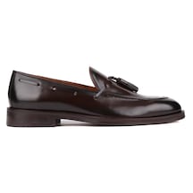 Shoetyle - Kahverengi Açma Deri Püsküllü Erkek Klasik Ayakkabı 250-7951-843-kahverengi