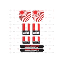 Hpd Racing 8 parça 3D Damla Sticker Set