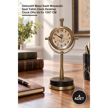 4 Adet Masa Üstü Pirinç Saat Dekoratif Masa Saati Masaüstü Saat Table Clock Desktop Clock Ofis Ve Ev 15x7 Cm Diğer