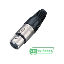 Losen La1005 Xlr 3-pin Dişi Connector 10'lu Paket
