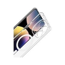 Mey İthalat Redmi Note 14 Pro 4g Combo Sert Şeffaf Magsafe Kapak - Şeffaf