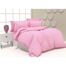 Kolay Ütülenir Desenli Nevresim Seti Pembe 100x200 Pembe