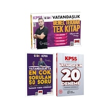 Yargı 2026 Kpss Vatandaşlık Genel Tekrar + 50 Soruda + 20 Deneme 3 Kitap Set