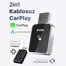 S-lınk Sl-car01, 2in1 Android Ve Apple Cihazlar, Kablosuz Android Auto Ve Carplay Adaptörü