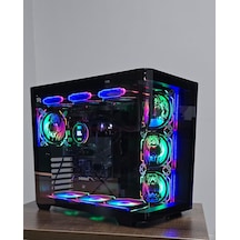 Anime Karakterli 7 Argb Fanlı 750w 80+ Powerlı Siyah Akvaryum Kasa