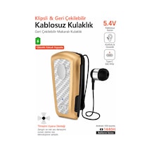 Exenar - Gold - Titreşimli Kablosuz Makaralı Kulaklık Titreşimli Bluetooth Kulaklık 15 Saat