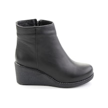 Siyah Hakiki Deri Kadın Bot & Bootie K02586666603