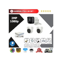 Hikvision 3 Kameralı Set 2 MP 1080P HD Kamera Sistemi