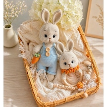 Amigurumi Tavşan 3 Lü Bebek Seti
