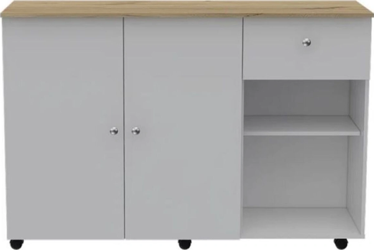 Neşe Mutfak Adası - Beyaz-150 Cm Beyaz - Atlantik Çam