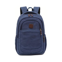 Erkek Trendy Bilgisayar Ve Günlük Sırt Çantası Büyük Kapasiteli Mavi