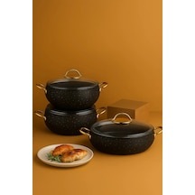 Yunusoğlu Home Granit 6 Parça Tencere Set 2.5 L X 5.5 L X 7.5 L