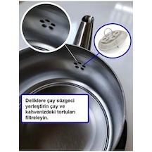 4 Adet Demlik İçi Sök Tak Çay Süzgeci Paslanmaz Çelik, Dayanıklı, Hijyenik,pratik Çay Filtresi Metalik Gri