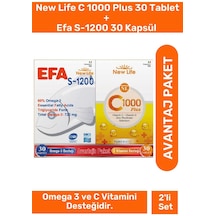 Newlife Efa S-1200 30 Kapsül + C1000 Plus 30 Tablet