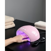 Oje Kurutucu Makine, 15 Led'li 45w Ultraviyole Işıklı Pembe