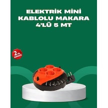 5 Metre Kablolu 4 Lü Kırmızı Priz Makara Diğer