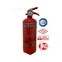 1 Kg Yangın Söndürücü Ce & Tse Belgeli Tüvtürk Uyumlu Üretim 09.2025 Oto Muayene