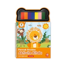 4 Adet Lino Parmak Boyama Aktivite Kitabı Anımal