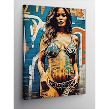 Kanvas Tablo Pop Art Bikinili Kadın 50cmx70cm