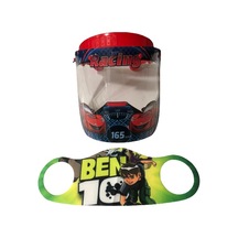 Gürbey Racing Baskılı Çocuk Siperlik + Ben 10 Desenli Çocuk Maske