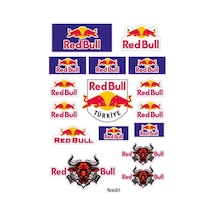Motosiklet Sponsor Redbull Tasarım A4 Çoklu Sticker Seti Diğer