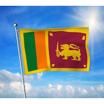 Sri Lanka Devleti Bayrağı Premium Raşel Kumaş 100x150 Cm Diğer