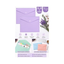 Lila Çıtçıtlı Dosya Pastel Renk A4 2 Adet Dosy Plastik Renkli Zarf Dosya Çıt Çıtlı Dosya Ödev Evrak Belge Saklama