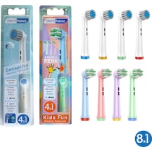Sensetive + Kids Fun Yumuşak Oral-b Uyumlu Yedek Diş Fırçası Başlıkları