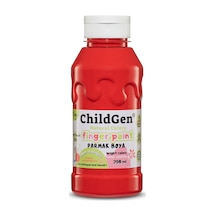 Childgen Süper Yıkanabilir Parmak Boya 350ml - Kırmızı Mavi