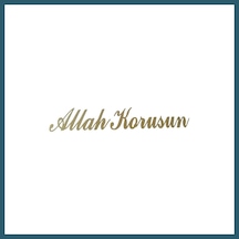 Bezos Allah Korusun Yazılı Oto Sticker Gold 14x3cm Ob Standart