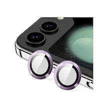 Samsung Galaxy Uyumlu Z Flip 5 Valdez Metal Kamera Lens - Derin Mor -