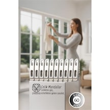 Zenvac Premium Çelik Mandal Seti - 60'lı Elite Seri, Endüstriyel Mukavemetli Çamaşır Mandalı 722780 Zenvac29 Renkli
