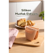 Porsima 33006-1 Silikon Fırın Eldiveni Isı Yalıtımlı Mikrodalga Fırın Tencere Tepsi Tutacağı Krem