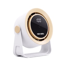 Ven-dens Vd-fan006 1800 Mah Type-c Şarjlı Masaüstü Vantilatör, Dokunmatik Kontrol, Fırçasız Motor, Beyaz
