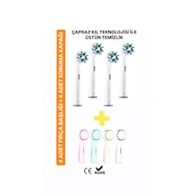 5D New White Oral B Uyumlu Şarjlı Ve Pilli Diş Fırçaları Için Yedek Başlık EB50