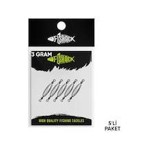 Çift Taraflı Fırdöndülü Kurşun - Fishack - 3 Gram 5'li