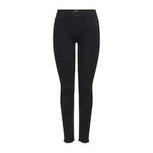 Only Bayan Paçası Püsküllü Skinny Kot Pantolon 15336727 Siyah