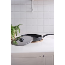 Balık Tavası 34 Cm Kapaklı Tava Granit Bazlama Börek Tavası