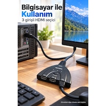 Lb Hdmı Giriş Seçici Bilgisayar Ve Oyun Konsolu Bağlantısı