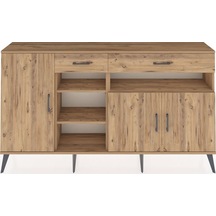 Arges Konsol 5 Raflı 2 Çekmeceli 3 Kapaklı 176x30x99 Çam-çam Atlas Çam - Atlas Çam