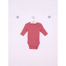 Julayla Kidaxi Uzun Kollu Çıtçıtlı Koyu Pembe Bebek Body Koyu Pembe